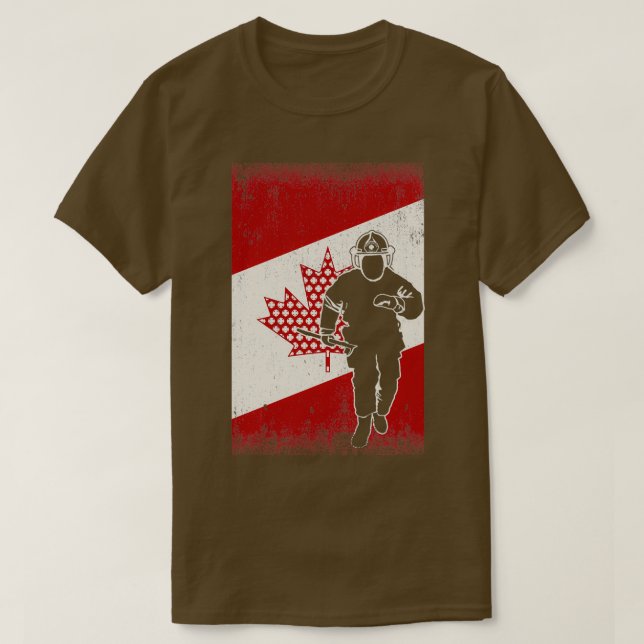 Camiseta ideal para bomberos canadienses (Diseño del anverso)