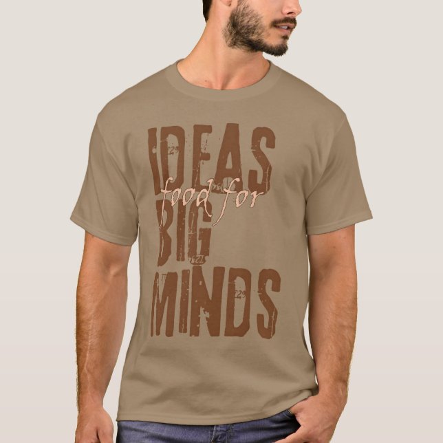 Camiseta ideas de comida para mentes grandes vintage (Anverso)