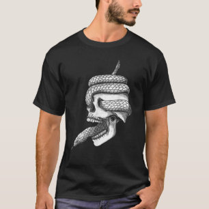 Camiseta Ideas de cráneo y serpiente para hombres emo de Gó