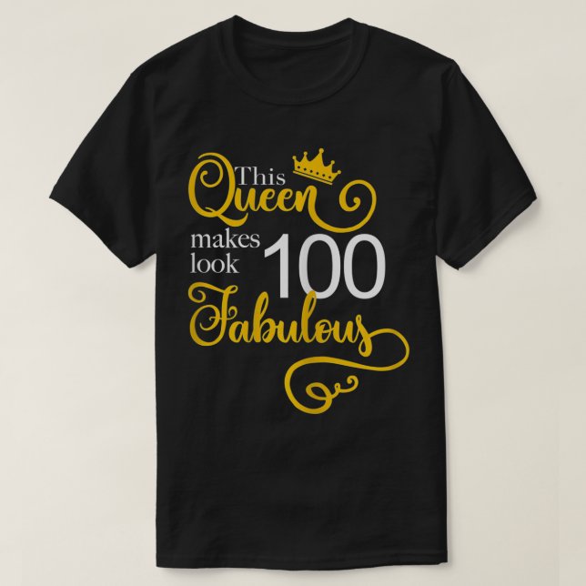 Camiseta Ideas de fiesta de cumpleaños número 100 mujeres A (Diseño del anverso)