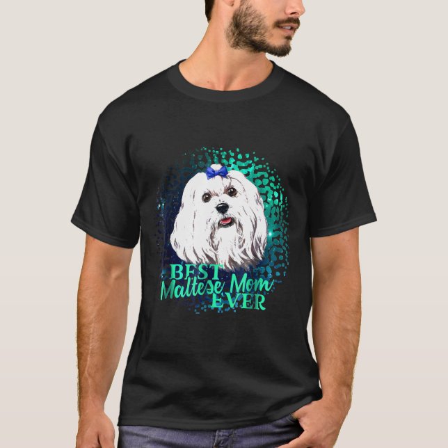 Camiseta Ideas de la mejor    dueña de perro maltesa (Anverso)