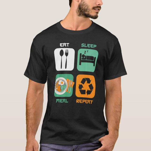 Camiseta Ideas de preparación de la comida Contenedor de pé (Anverso)