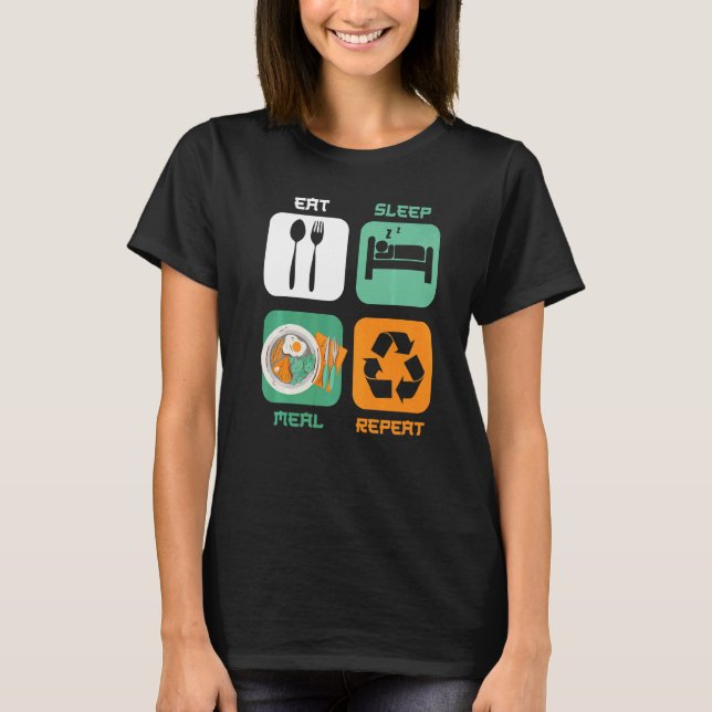 Camiseta Ideas de preparación de la comida Contenedor de pé (Anverso)