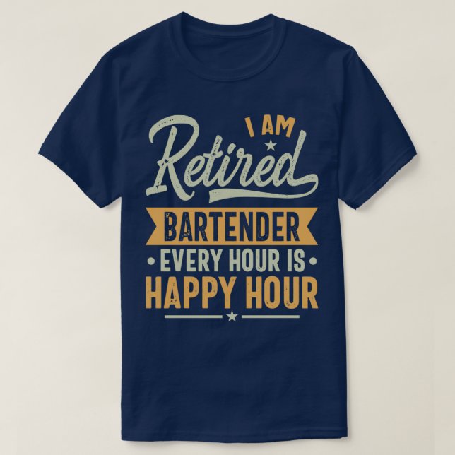 Camiseta Ideas De Regalo Bartender Retirado Bartender Gif (Diseño del anverso)