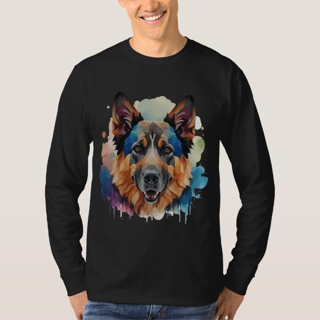 Camiseta Ideas de regalo de perro pastor alemán (Anverso)