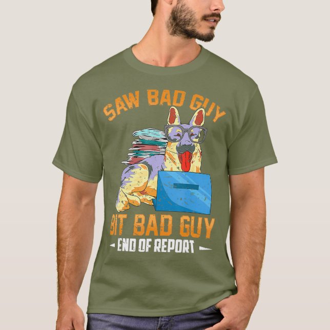 Camiseta Ideas de regalo Pastor de Policía K9 Perro Militar (Anverso)