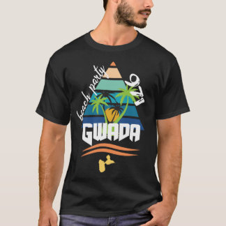 Camiseta idee cadeau 971 Gwada beach party Guadeloupe