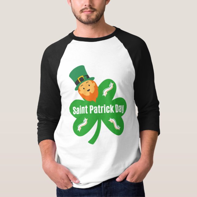 Camiseta Idée cadeau saint patrick, Irish day, trefle (Anverso)