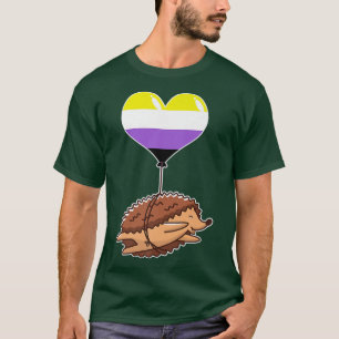 Camiseta Identidad sexual no binaria Hedgehog género no bin