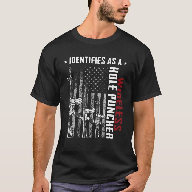 Camiseta Identifica como un perforador inalámbrico AR-15 US (Anverso)
