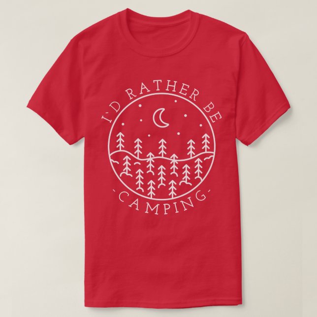 Camiseta Identificación de campamento en lugar de estar aca (Diseño del anverso)