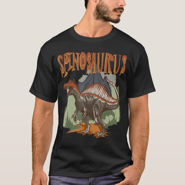 Camiseta Identificación de dinosaurios Spinosaurus Dino (Anverso)