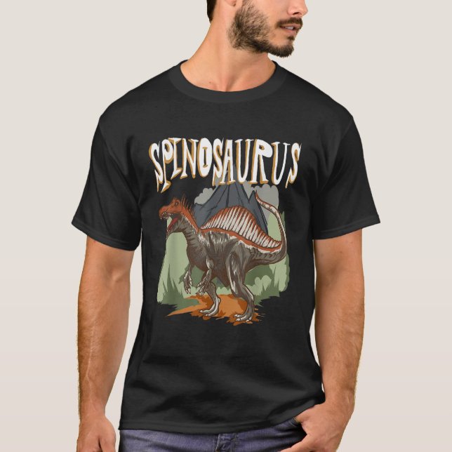 Camiseta Identificación de dinosaurios Spinosaurus Dino (Anverso)