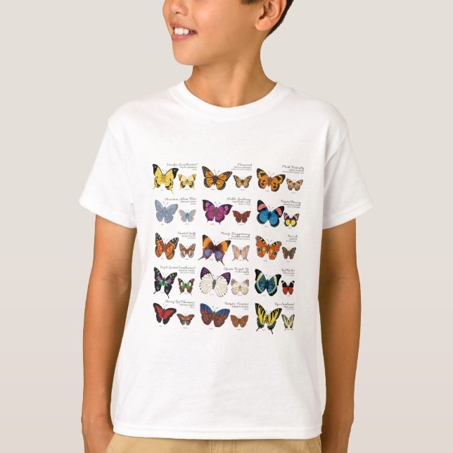 Camiseta Identificación de la mariposa (Anverso)