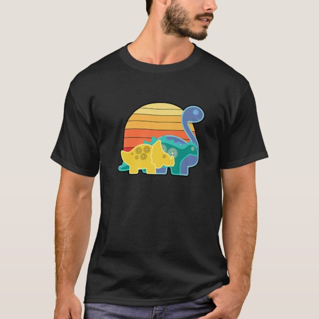 Camiseta Identificación Dino Paleontología Tipos De Dinosau (Anverso)