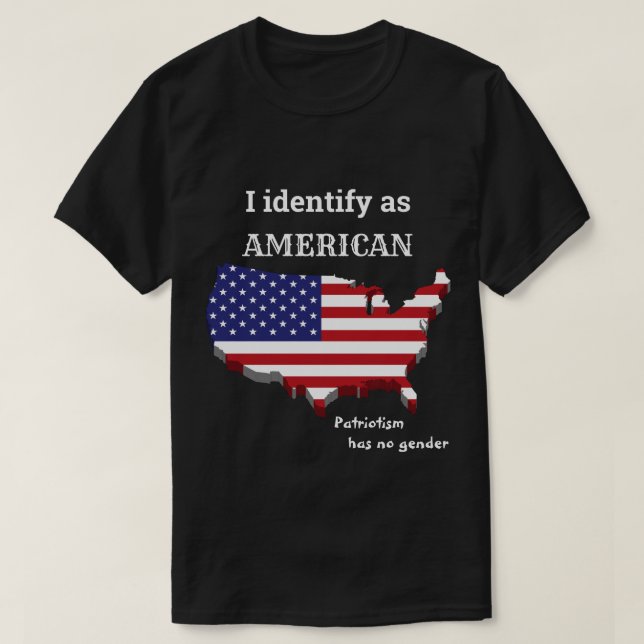 Camiseta Identifico como americano (Diseño del anverso)
