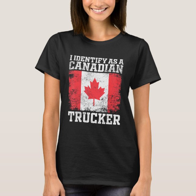 Camiseta Identifico Como Camionero Canadiense Support 2022  (Anverso)