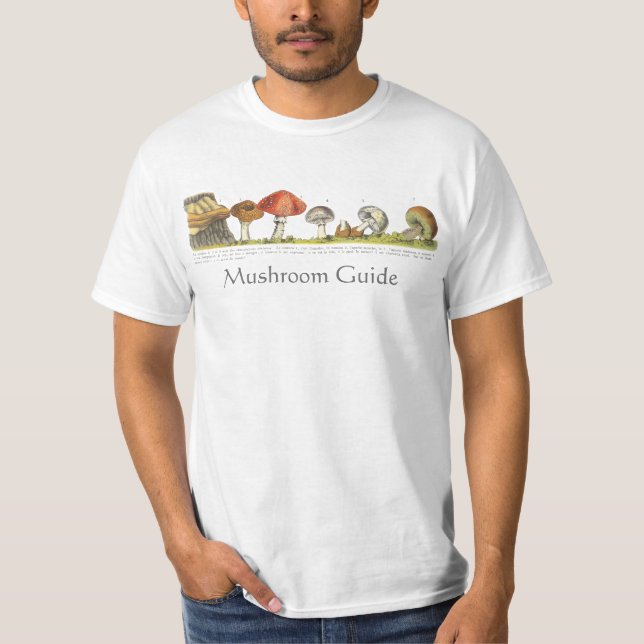 Camiseta Identifique sus setas comestibles o venenosas (Anverso)