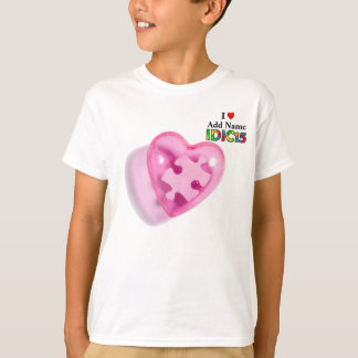 Camiseta IDIC15 Personalizar de corazón rosado de camisas p