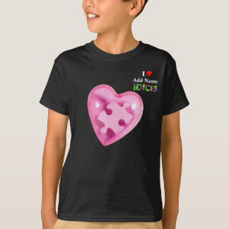 Camiseta IDIC15 Personalizar de corazón rosado de camisas p