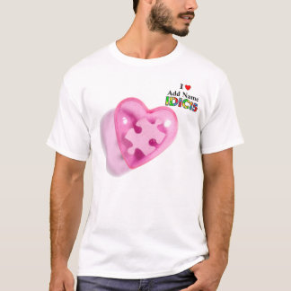 Camiseta IDIC15 Personalizar de rompecabezas rosado de masc