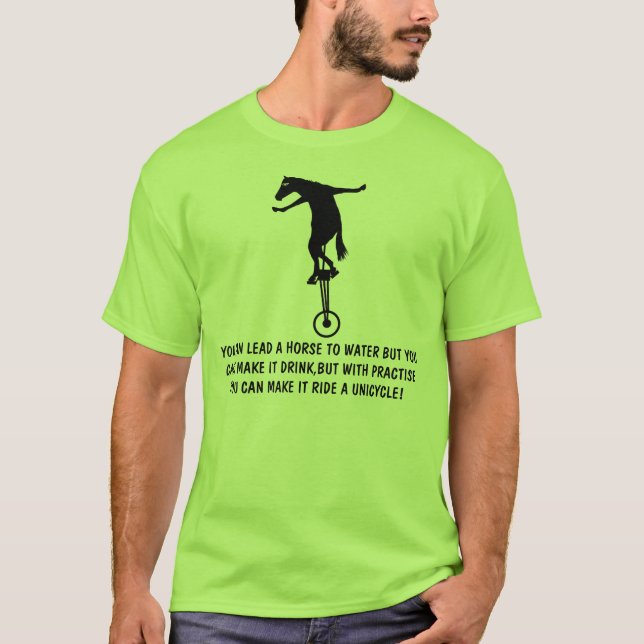 Camiseta Idioma divertido del caballo (Anverso)