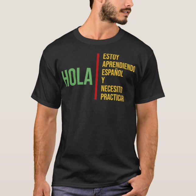 Camiseta Idioma español para el aprendizaje de prácticas es (Anverso)