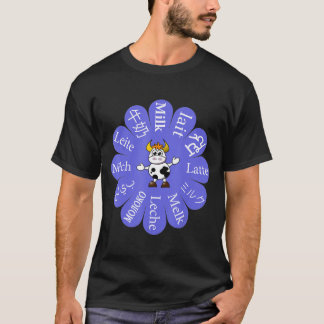 Camiseta Idioma internacional de la leche de vaca