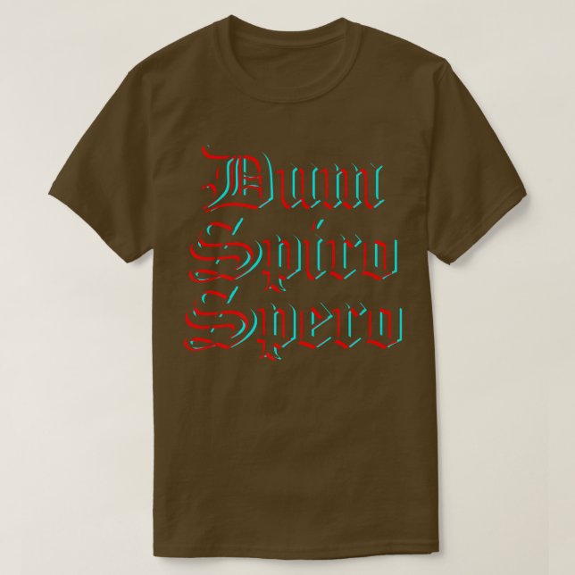 Camiseta Idioma spero de Dum Spiro Idioma latín Frase Educa (Diseño del anverso)