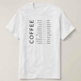 Camiseta - Idiomas del café
