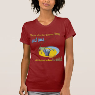 Camiseta Idiota divertido de la pesca