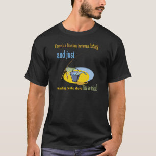 Camiseta Idiota divertido de la pesca