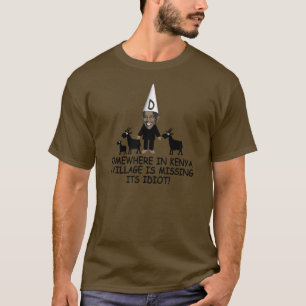 Camiseta Idiota divertido Obama anti del pueblo del Kenyan