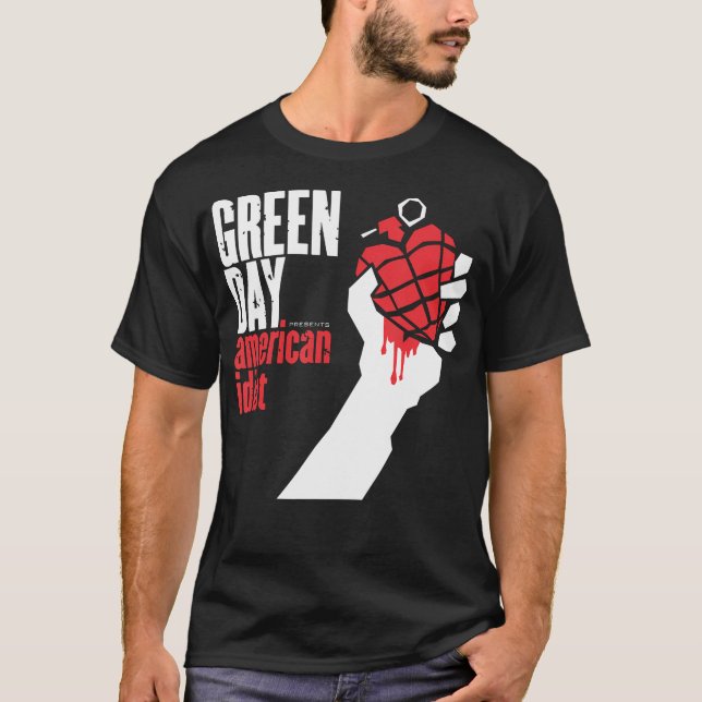 Camiseta Idiota estadounidense del Día Verde (Anverso)