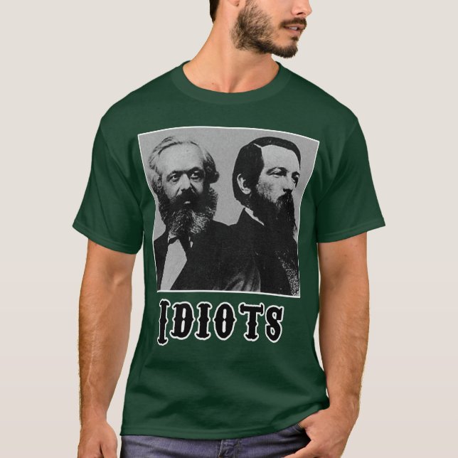 Camiseta Idiotas: Marx y Engles (Anverso)