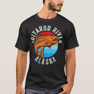Camiseta Iditarod River Alaska Salmon Fishing Angler Gift