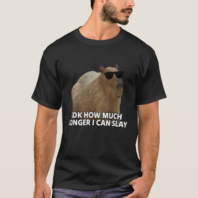 Camiseta Idk How Much Longer I Can Slay Capybara Sarcastic  (Anverso)