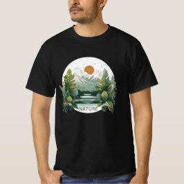 Camiseta Idyllische Berglandschaft in Aquarell Natur