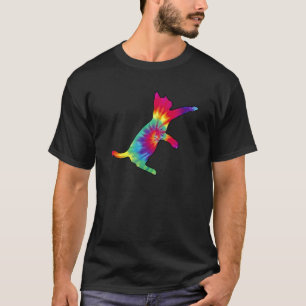 Camiseta Ie Dye Cat Colorful Ye Dye Kitten