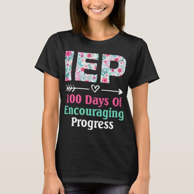 Camiseta IEP I Fomento el progreso Educación Especial Feliz (Anverso)