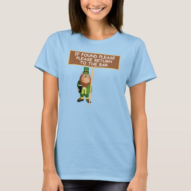 Camiseta If found please return to the bar Irish (Anverso)