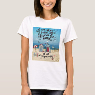 Camiseta If You Are Lucky Enough To Live At The Beach