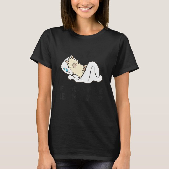 Camiseta If You Love Me Let Me Sleep Cute Sleeping Alpaca P (Anverso)