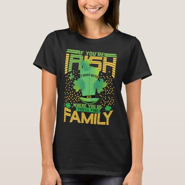 Camiseta If You're Irish St Patricks Day Shamrock (Anverso)