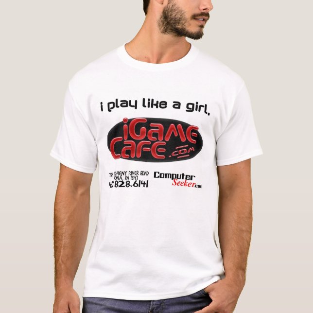 Camiseta iGameCafe - el juego de i tiene gusto de un chica (Anverso)