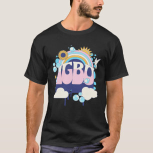 Camiseta Igbo Paz 60s Letra Ascendencia Iniciación ADN R