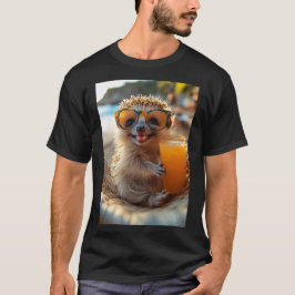 Camiseta Igel am Strand mit cooler Brille