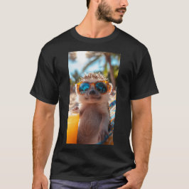 Camiseta Igel am Strand mit cooler Brille