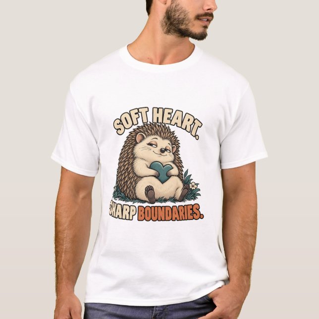 Camiseta Igel mit Herz – Soft Heart Sharp Boundaries (Anverso)