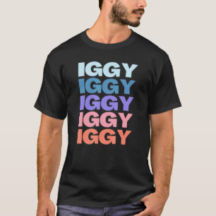 Camiseta Iggy de texto repetido moderno